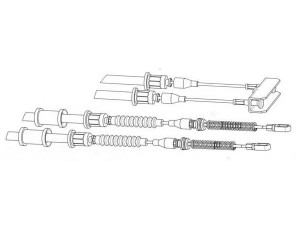 KAWE OP02142 trosas, stovėjimo stabdys 
 Stabdžių sistema -> Valdymo svirtys/trosai
522579, 90335900, 90335900
