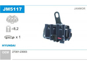 JANMOR JM5117 ritė, uždegimas 
 Kibirkšties / kaitinamasis uždegimas -> Uždegimo ritė
27301-23003
