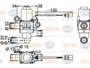 HELLA 9XL 351 328-381 valdymo vožtuvas, aušinimo skystis 
 Šildymas / vėdinimas -> Vožtuvai/valdymas
50 01 844 056