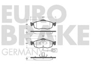 EUROBRAKE 5502222519 stabdžių trinkelių rinkinys, diskinis stabdys 
 Techninės priežiūros dalys -> Papildomas remontas
06877836, 06877837, 1073732, 1095202
