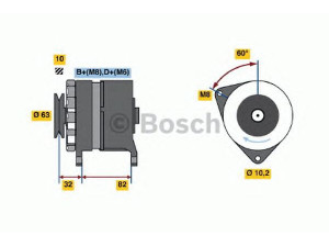 BOSCH 0 986 038 300 kintamosios srovės generatorius 
 Elektros įranga -> Kint. sr. generatorius/dalys -> Kintamosios srovės generatorius
034 903 017 B, 034 903 015 F, 034 903 016