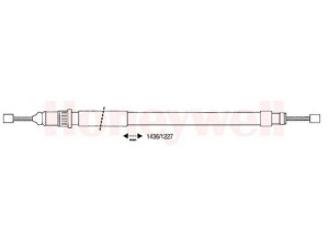 BENDIX 431245B trosas, stovėjimo stabdys 
 Stabdžių sistema -> Valdymo svirtys/trosai
474569