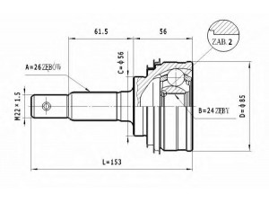 STATIM C.583 jungčių komplektas, kardaninis velenas 
 Ratų pavara -> Sujungimai/komplektas
43410-12040, 43410-12070, 43410-12090