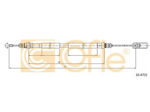 COFLE 10.4721 trosas, stovėjimo stabdys 
 Stabdžių sistema -> Valdymo svirtys/trosai
1487275080, 1487647080, 4745T7