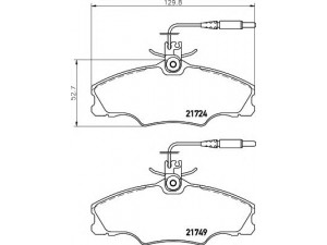 HELLA 8DB 355 018-201 stabdžių trinkelių rinkinys, diskinis stabdys 
 Techninės priežiūros dalys -> Papildomas remontas
425131, 425268, E172041, E172521