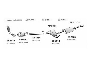 ASSO ART2542 išmetimo sistema 
 Išmetimo sistema -> Išmetimo sistema, visa