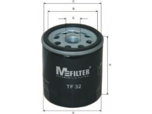 MFILTER TF 32 alyvos filtras 
 Techninės priežiūros dalys -> Techninės priežiūros intervalai
5009 285, 5016 786, 650 381, 650 401
