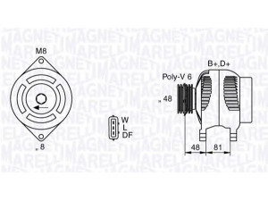 MAGNETI MARELLI 063532632010 kintamosios srovės generatorius 
 Elektros įranga -> Kint. sr. generatorius/dalys -> Kintamosios srovės generatorius
96 241 176, 96 258 998, 96 343 539