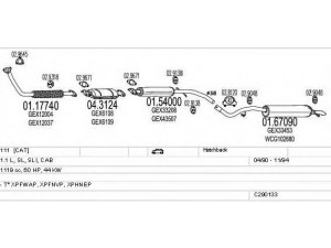 MTS C290133008910 išmetimo sistema 
 Išmetimo sistema -> Išmetimo sistema, visa