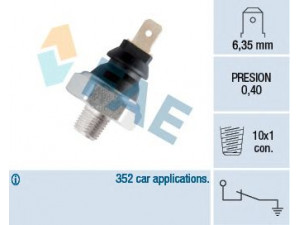 FAE 11060 alyvos slėgio jungiklis 
 Variklis -> Variklio elektra
105480632300, 60506902, 60593846