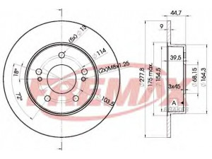 FREMAX BD-5059 stabdžių diskas 
 Stabdžių sistema -> Diskinis stabdys -> Stabdžių diskas
43206-31U12