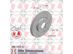 ZIMMERMANN 280.3157.52 stabdžių diskas 
 Stabdžių sistema -> Diskinis stabdys -> Stabdžių diskas
45251-S1A G00