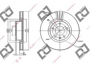 DJ PARTS BD1767 stabdžių diskas 
 Dviratė transporto priemonės -> Stabdžių sistema -> Stabdžių diskai / priedai
569044, 90344650, 90392559