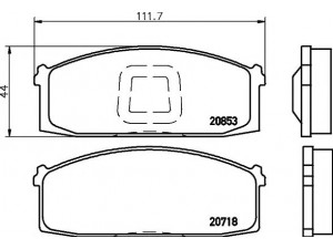 MINTEX MDB1605 stabdžių trinkelių rinkinys, diskinis stabdys 
 Techninės priežiūros dalys -> Papildomas remontas
4106011L25, 41060D1425KE, 41060D1426