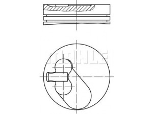 MAHLE ORIGINAL 022 18 00 stūmoklis