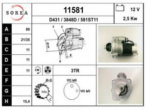 EAI 11581 starteris