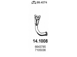 ASSO 14.1008 išleidimo kolektorius 
 Išmetimo sistema -> Išmetimo vamzdžiai
1460147, 6643785, 6844982, 6929675