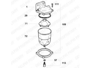 DELPHI 5864001 kuro filtras
