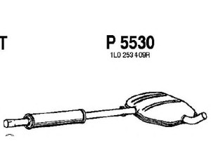 FENNO P5530 vidurinis duslintuvas 
 Išmetimo sistema -> Duslintuvas
1L0253409K, 1L0253409R