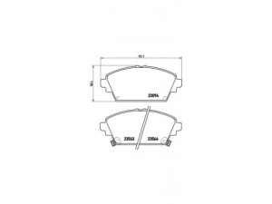 BREMBO P 28 029 stabdžių trinkelių rinkinys, diskinis stabdys 
 Techninės priežiūros dalys -> Papildomas remontas
45022S1AE02, 45022S1AE51, SFP000370