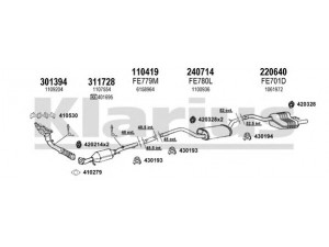 KLARIUS 361705E išmetimo sistema 
 Išmetimo sistema -> Išmetimo sistema, visa