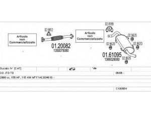 MTS C100654015725 išmetimo sistema 
 Išmetimo sistema -> Išmetimo sistema, visa