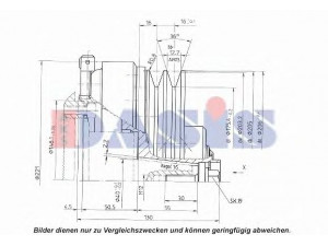 AKS DASIS 851224N magnetinė sankaba, oro kondicionieriaus kompresorius