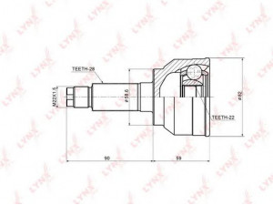 LYNXauto CO-3639 jungčių komplektas, kardaninis velenas
FG02-25-500D, FG02-25-500E, FG02-25-600D