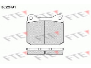 FTE BL2267A1 stabdžių trinkelių rinkinys, diskinis stabdys 
 Techninės priežiūros dalys -> Papildomas remontas
001 586 63 42