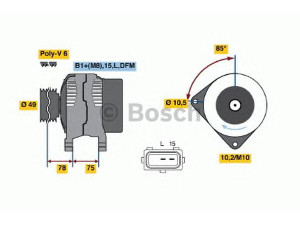 BOSCH 0 986 041 810 kintamosios srovės generatorius 
 Elektros įranga -> Kint. sr. generatorius/dalys -> Kintamosios srovės generatorius
12 31 1 432 980, 12 31 1 432 981