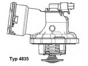 WAHLER 4835.87D termostatas, aušinimo skystis 
 Aušinimo sistema -> Termostatas/tarpiklis -> Thermostat
642 200 02 15, 642 200 04 15