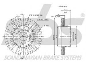 sbs 1815314022 stabdžių diskas 
 Dviratė transporto priemonės -> Stabdžių sistema -> Stabdžių diskai / priedai
ANR4582, SDB000380