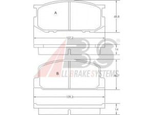A.B.S. 36434 stabdžių trinkelių rinkinys, diskinis stabdys
0446512410, 0449112160