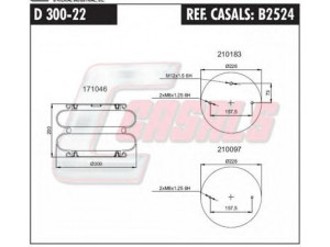 CASALS B2524 dėklas, pneumatinė pakaba