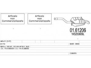 MTS C380879023046 išmetimo sistema 
 Išmetimo sistema -> Išmetimo sistema, visa