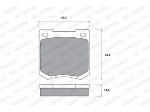 WEEN 151-1079 stabdžių trinkelių rinkinys, diskinis stabdys 
 Techninės priežiūros dalys -> Papildomas remontas
GBP109, GBP127, GBP201, GBP211