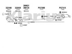 KLARIUS 630986U išmetimo sistema 
 Išmetimo sistema -> Išmetimo sistema, visa