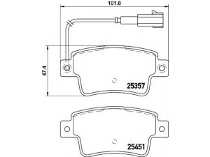 HELLA 8DB 355 019-801 stabdžių trinkelių rinkinys, diskinis stabdys 
 Techninės priežiūros dalys -> Papildomas remontas
77365464, 77365886