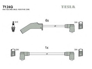 TESLA T124G uždegimo laido komplektas 
 Kibirkšties / kaitinamasis uždegimas -> Uždegimo laidai/jungtys
6181478, 6190250