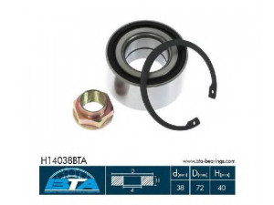 BTA H14038BTA rato guolio komplektas 
 Ašies montavimas/vairavimo mechanizmas/ratai -> Rato stebulė/montavimas -> Rato guolis
44300-S9H-003, 44300-SAA-003
