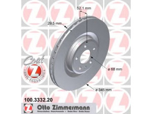 ZIMMERMANN 100.3332.20 stabdžių diskas 
 Stabdžių sistema -> Diskinis stabdys -> Stabdžių diskas
8K0 615 301 B, 8K0 615 301 E, 8K0 615 301 K