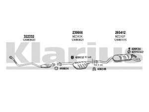 KLARIUS 600330E išmetimo sistema 
 Išmetimo sistema -> Išmetimo sistema, visa