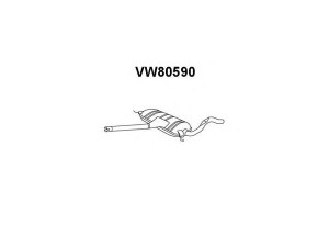 VENEPORTE VW80590 vidurinis duslintuvas 
 Išmetimo sistema -> Duslintuvas
3B0253409AR, 3B0253409K, 3B0253409T