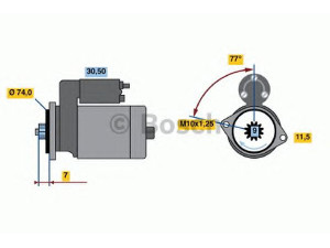 BOSCH 0 986 016 441 starteris 
 Elektros įranga -> Starterio sistema -> Starteris
28100 87715 000, 28100 87731 000