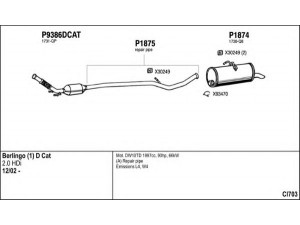 FENNO CI703 išmetimo sistema 
 Išmetimo sistema -> Išmetimo sistema, visa