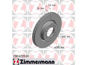 ZIMMERMANN 230.6259.00 stabdžių diskas 
 Stabdžių sistema -> Diskinis stabdys -> Stabdžių diskas
4 247 1214
