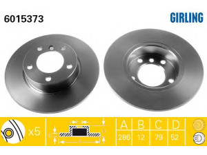 GIRLING 6015373 stabdžių diskas 
 Dviratė transporto priemonės -> Stabdžių sistema -> Stabdžių diskai / priedai
34111160673, 34116757750, 34116757751