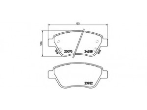BREMBO P 66 001 stabdžių trinkelių rinkinys, diskinis stabdys 
 Techninės priežiūros dalys -> Papildomas remontas
PC351110