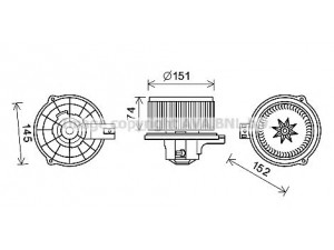 AVA QUALITY COOLING KA8252 elektrovariklis, vidinis pūtiklis 
 Šildymas / vėdinimas -> Orpūtė/dalys
979454D050, 979454D053