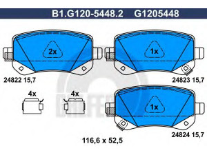 GALFER B1.G120-5448.2 stabdžių trinkelių rinkinys, diskinis stabdys 
 Techninės priežiūros dalys -> Papildomas remontas
0 6802 9887AA, 6802 9887AA, K68029887AA
